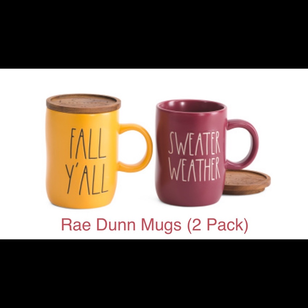 Rae Dunn Sweater Weather Fall Y’all Autumn 2 Pack Mug Set